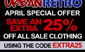 Urban Retro 25% Off April Clothing Offer